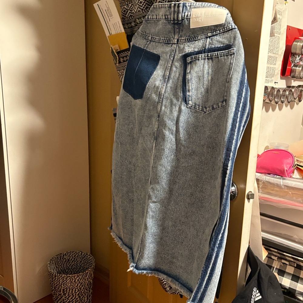 adidas Blue Denim A-Line Skirt